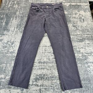 Faherty Jeans Mens 35x28 Blue Straight Leg Stretch Denim 5 Pocket Casual Pants